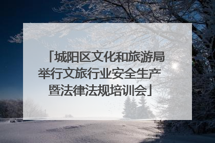 城阳区文化和旅游局举行文旅行业安全生产暨法律法规培训会