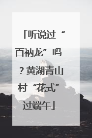 听说过“百衲龙”吗？黄湖青山村“花式”过端午