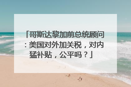 哥斯达黎加前总统顾问：美国对外加关税，对内猛补贴，公平吗？
