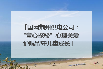 国网荆州供电公司：“童心探秘”心理关爱护航留守儿童成长