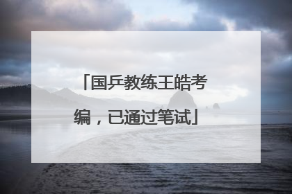 国乒教练王皓考编，已通过笔试