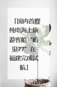 国内首艘纯电海上旅游客船“屿见77”在福建完成试航