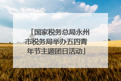 国家税务总局永州市税务局举办五四青年节主题团日活动