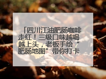 四川江油肥肠咖啡走红！三级口味越喝越上头，老板手绘“肥肠地图”带你打卡李白故里