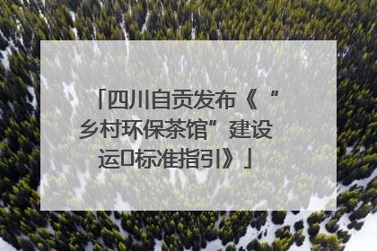 四川自贡发布《“乡村环保茶馆”建设运⾏标准指引》