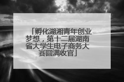 孵化湖湘青年创业梦想，第十二届湖南省大学生电子商务大赛圆满收官