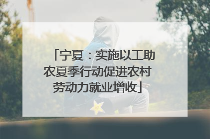 宁夏：实施以工助农夏季行动促进农村劳动力就业增收