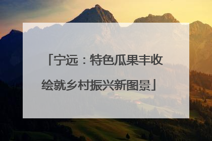 宁远：特色瓜果丰收绘就乡村振兴新图景