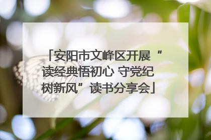 安阳市文峰区开展“读经典悟初心 守党纪树新风”读书分享会