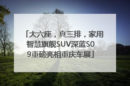 大六座，真三排，家用智慧旗舰SUV深蓝S09重磅亮相重庆车展
