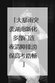 大暴雨突袭湖南新化 多部门连夜清障排涝保高考路畅