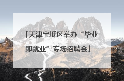 天津宝坻区举办“毕业即就业”专场招聘会