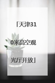 天津310米高空观光厅开放