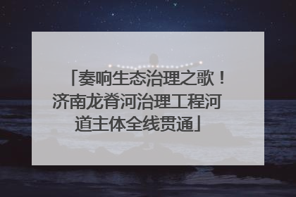 奏响生态治理之歌！济南龙脊河治理工程河道主体全线贯通