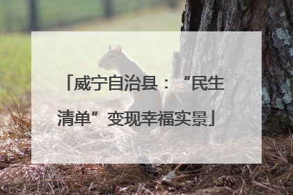 威宁自治县：“民生清单”变现幸福实景