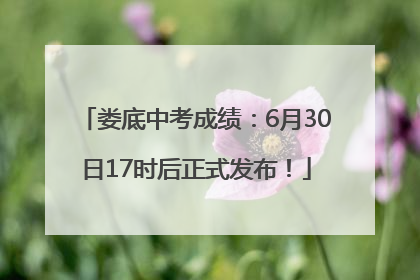 娄底中考成绩：6月30日17时后正式发布！