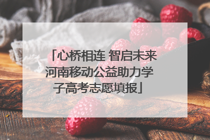 心桥相连 智启未来 河南移动公益助力学子高考志愿填报