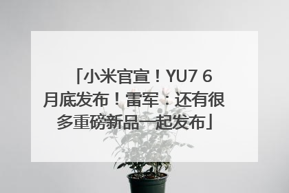 小米官宣！YU7 6月底发布！雷军：还有很多重磅新品一起发布