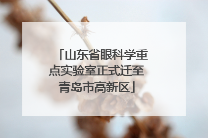 山东省眼科学重点实验室正式迁至青岛市高新区