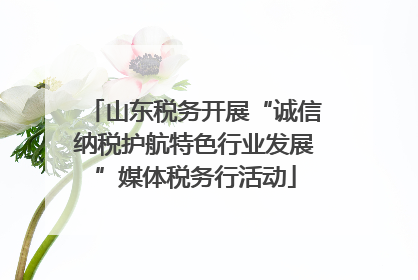 山东税务开展“诚信纳税护航特色行业发展”媒体税务行活动