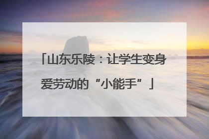 山东乐陵：让学生变身爱劳动的“小能手”