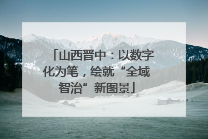 山西晋中：以数字化为笔，绘就“全域智治”新图景