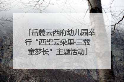 岳麓云西府幼儿园举行“西望云朵里·三载童梦长”主题活动