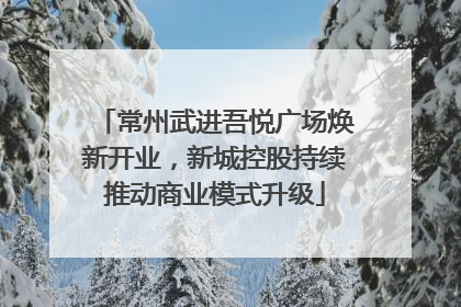 常州武进吾悦广场焕新开业，新城控股持续推动商业模式升级