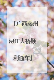 广西藤州浔江大桥顺利通车