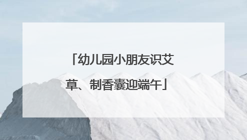 幼儿园小朋友识艾草、制香囊迎端午