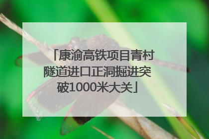 康渝高铁项目青村隧道进口正洞掘进突破1000米大关