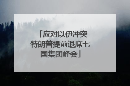 应对以伊冲突 特朗普提前退席七国集团峰会