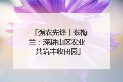强农先锋丨张梅兰：深耕山区农业 共筑丰收田园