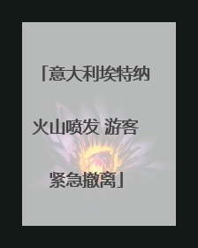 意大利埃特纳火山喷发 游客紧急撤离