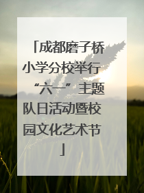 成都磨子桥小学分校举行“六一”主题队日活动暨校园文化艺术节