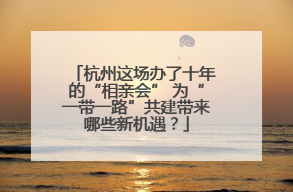 杭州这场办了十年的“相亲会” 为“一带一路”共建带来哪些新机遇？