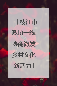 枝江市政协一线协商激发乡村文化新活力