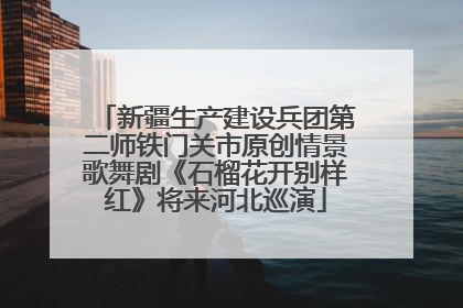 新疆生产建设兵团第二师铁门关市原创情景歌舞剧《石榴花开别样红》将来河北巡演
