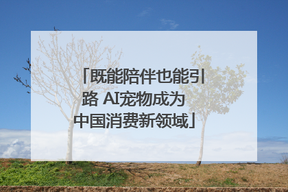 既能陪伴也能引路 AI宠物成为中国消费新领域