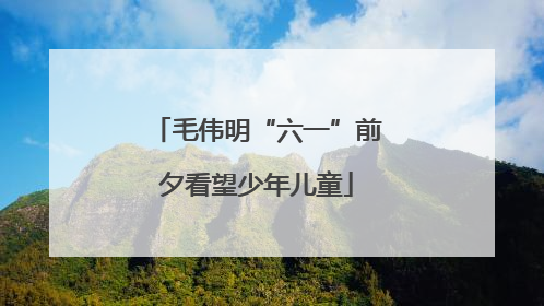 毛伟明“六一”前夕看望少年儿童