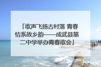 歌声飞扬古村落 青春情系故乡韵——成武县第二中学举办青春歌会
