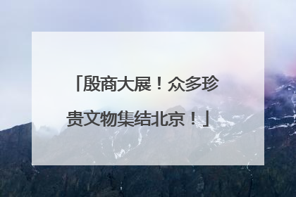 殷商大展！众多珍贵文物集结北京！
