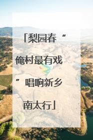 梨园春“俺村最有戏”唱响新乡南太行