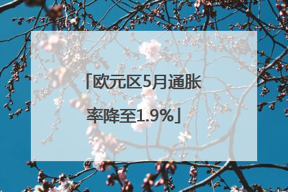 欧元区5月通胀率降至1.9%