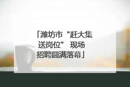 潍坊市“赶大集 送岗位” 现场招聘圆满落幕