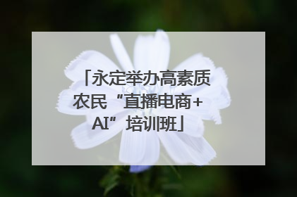 永定举办高素质农民“直播电商+AI”培训班