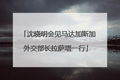 沈晓明会见马达加斯加外交部长拉萨塔一行