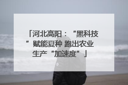 河北高阳：“黑科技”赋能夏种 跑出农业生产“加速度”