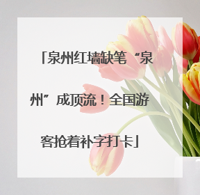 泉州红墙缺笔“泉州”成顶流！全国游客抢着补字打卡