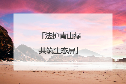 法护青山绿 共筑生态屏